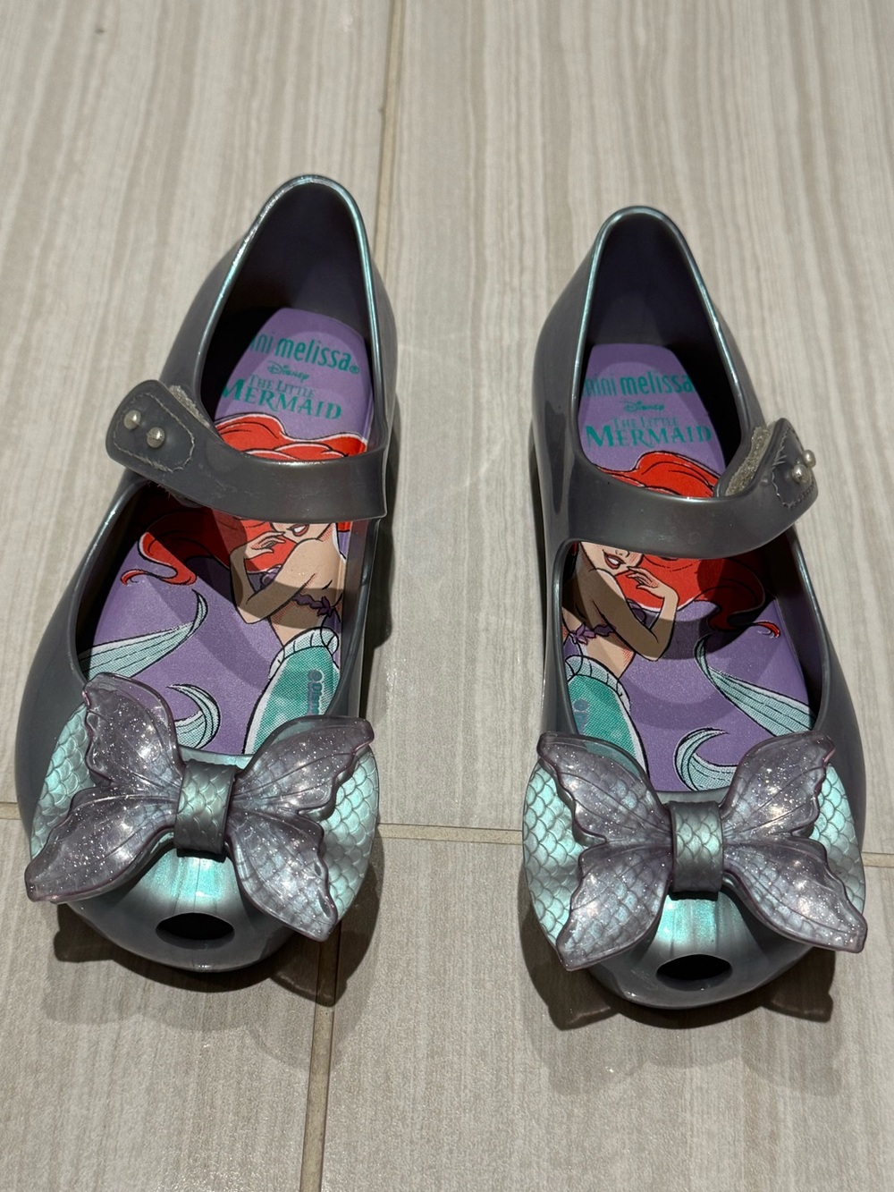 Mini Melissa Disney Little Mermaid Mary Janes Girls shoes 11